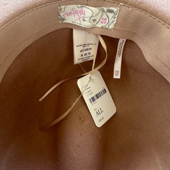 NWT Free People 100% Wool Felt Hat Taupe One Size - Picture 5 of 5